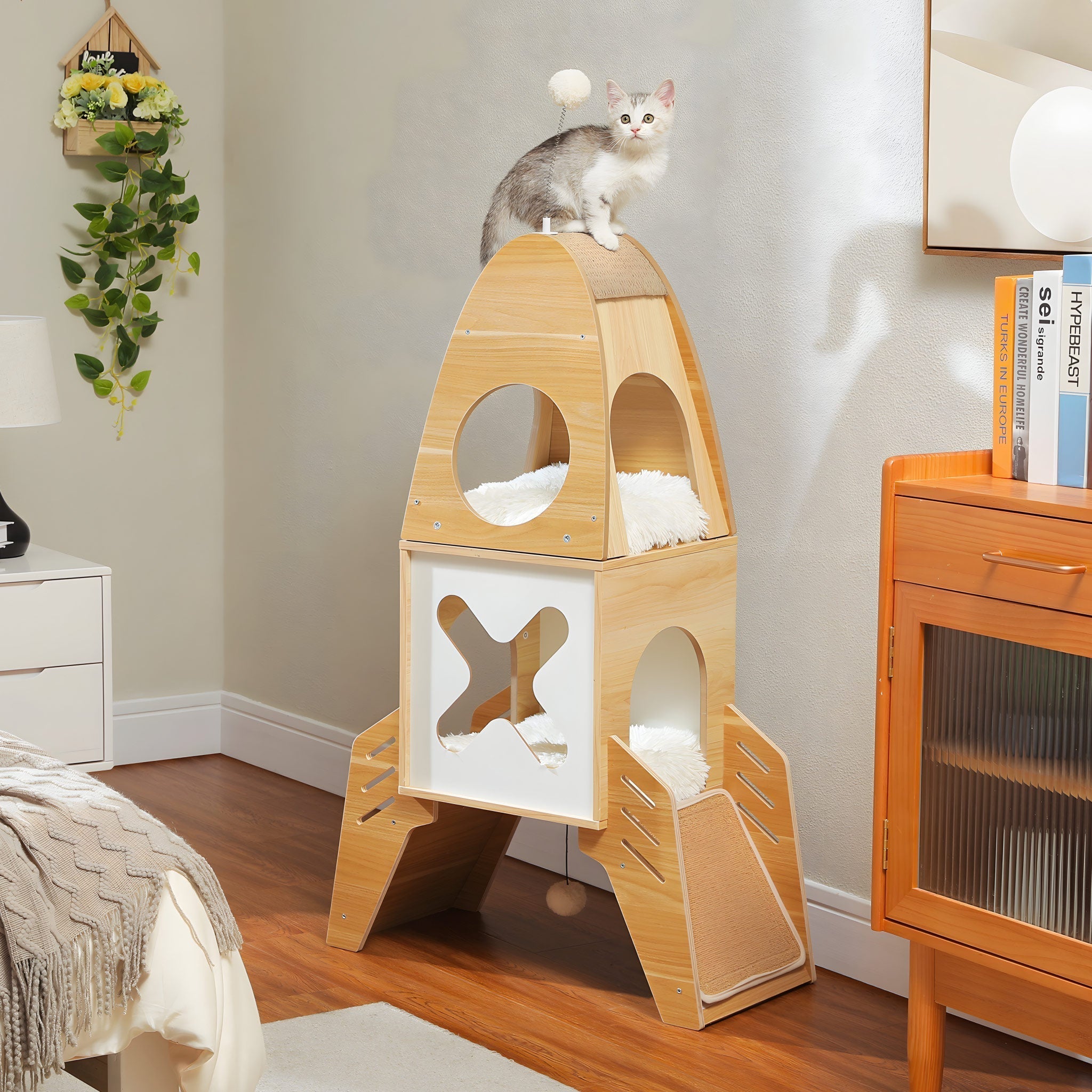 Arbre à chat en bois Image