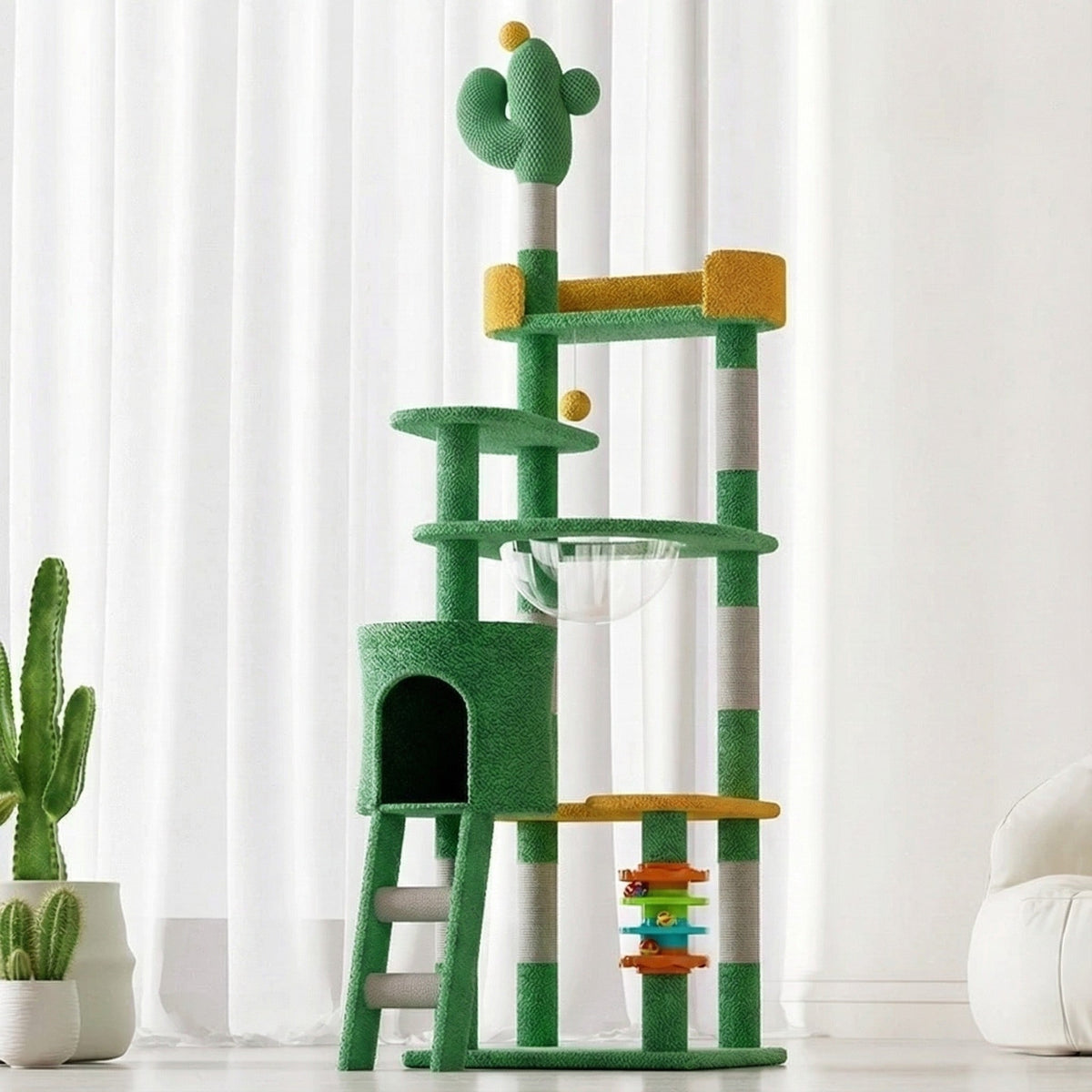 Arbre à chat - style cactus & griffoir