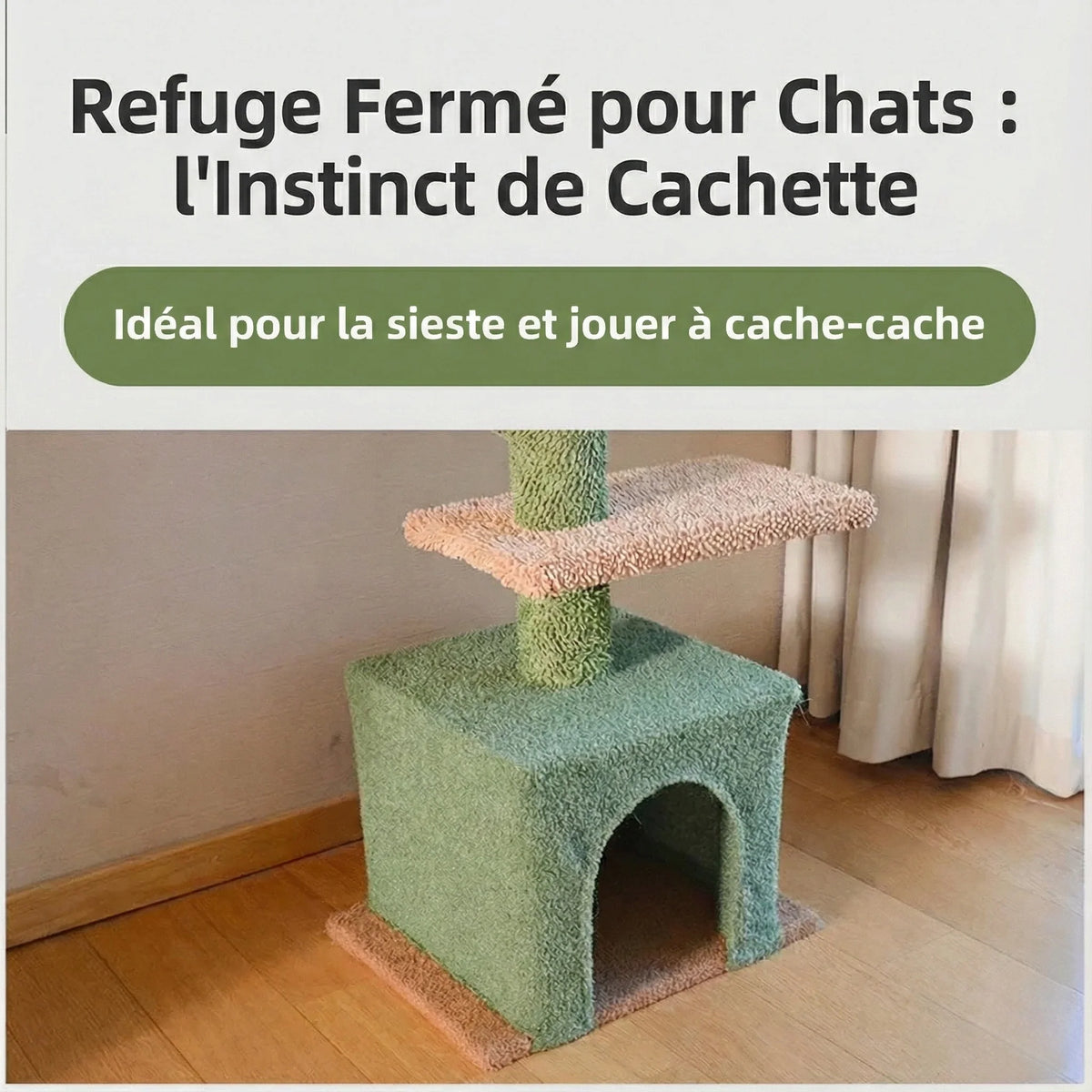 Arbre à chat - style cactus téléscopique