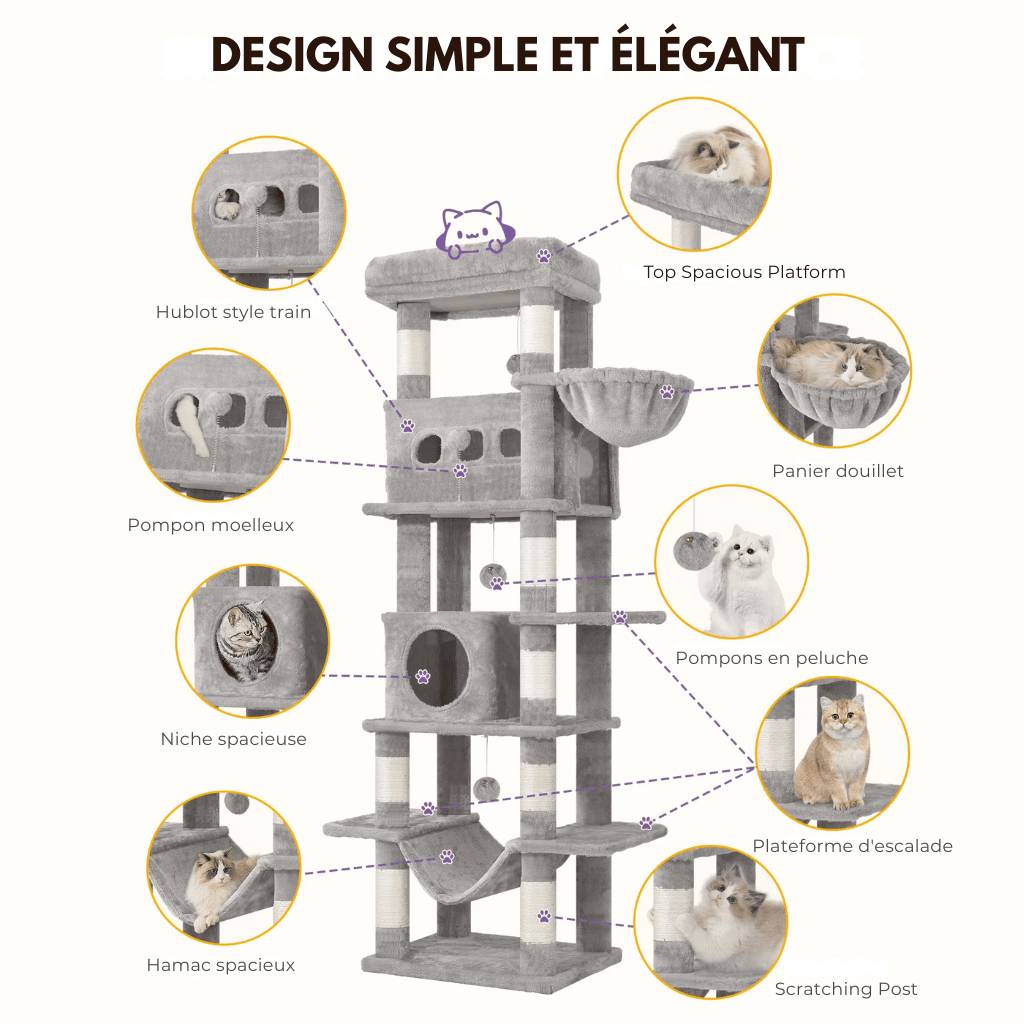 Arbre à chat XXL double étages