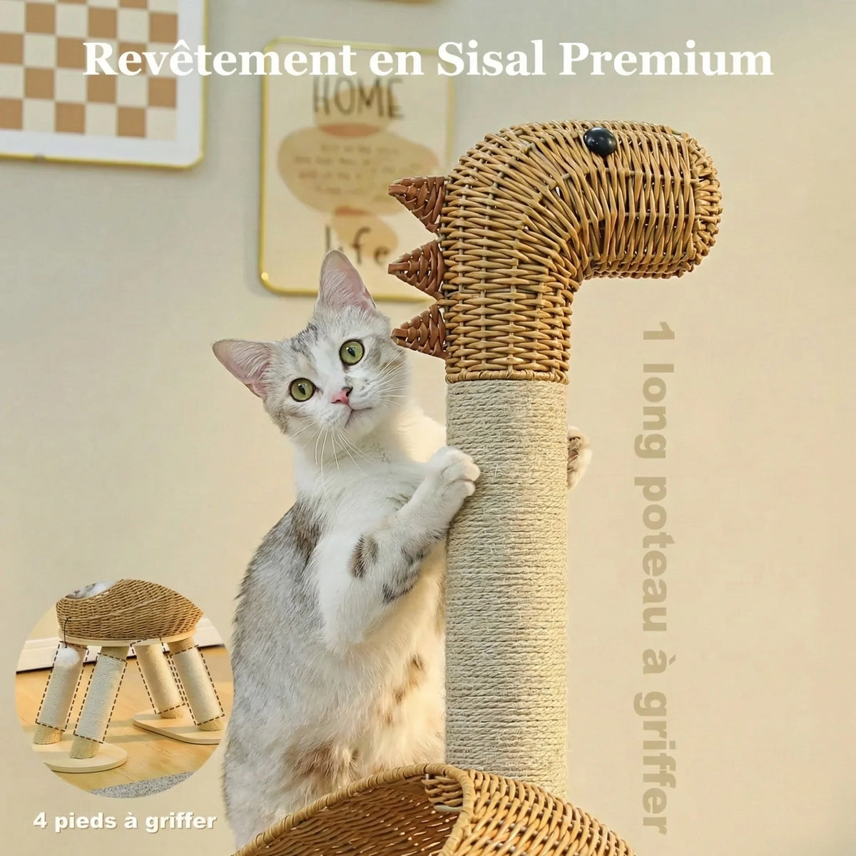 Arbre à chat - Dinausaure tressé