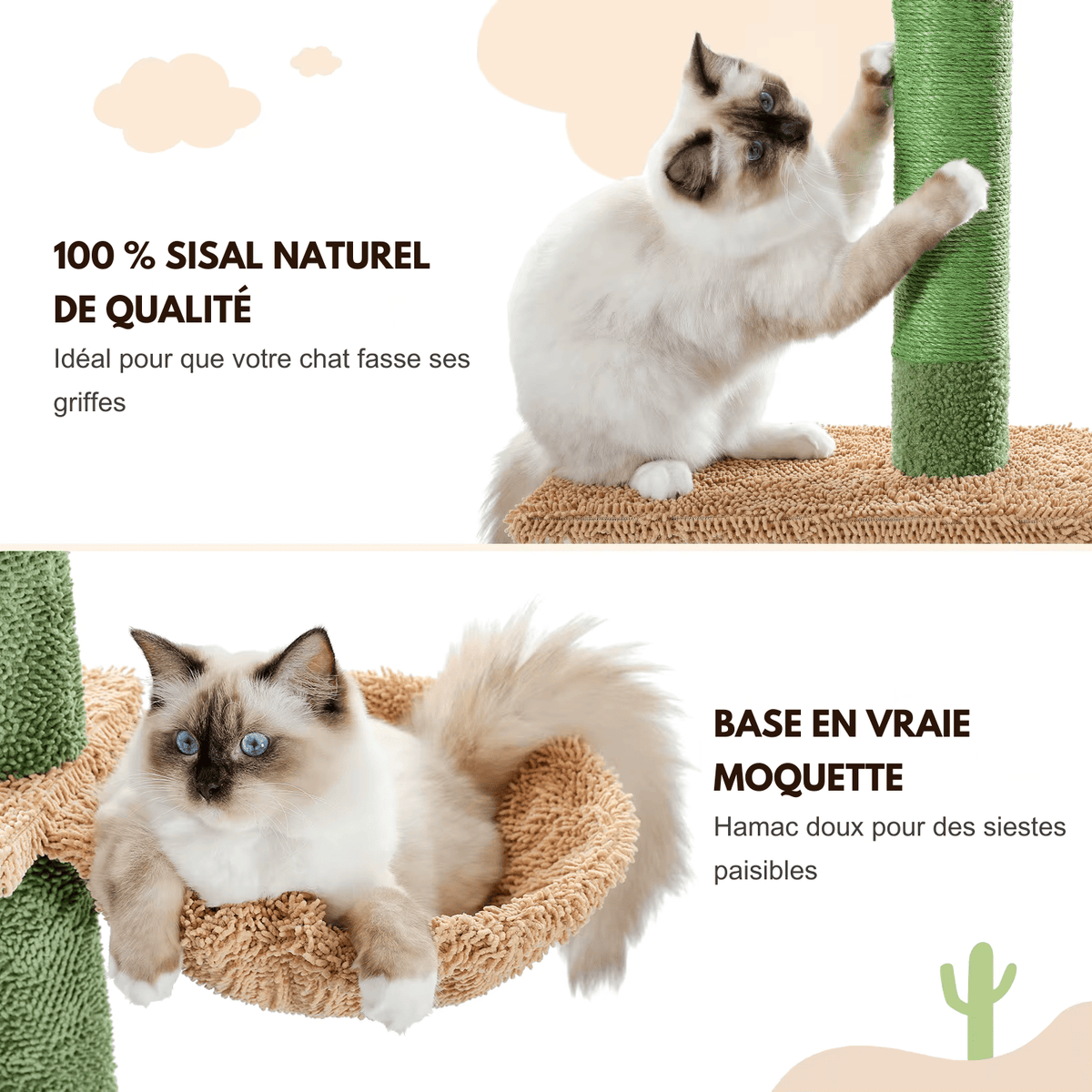 Arbre à chat XXL style cactus