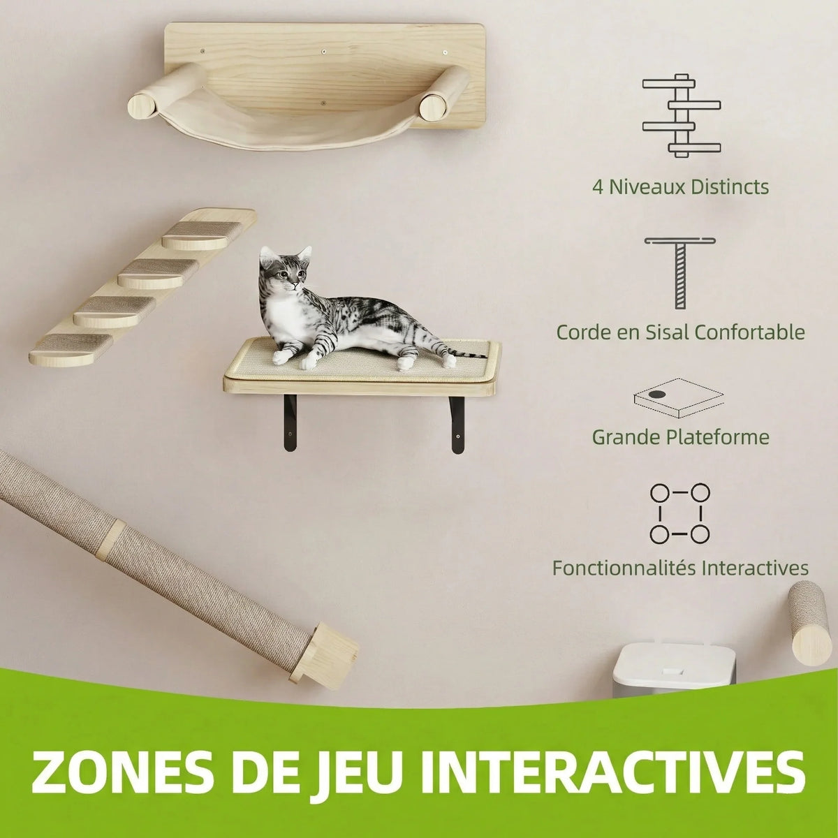 Arbre à chat - parcours mural style alpin