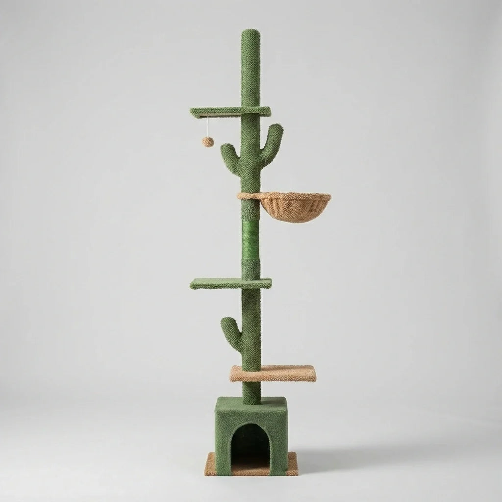 Arbre à chat - style cactus téléscopique