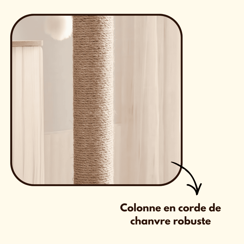 Arbre à chat en bois et jeux intégrés