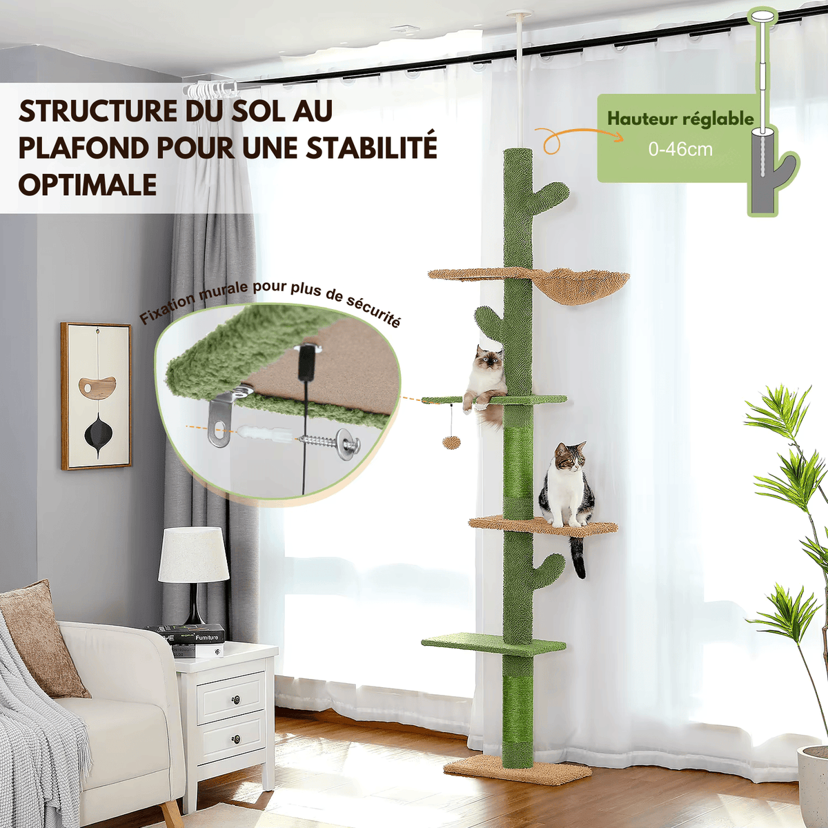 Arbre à chat XXL style cactus