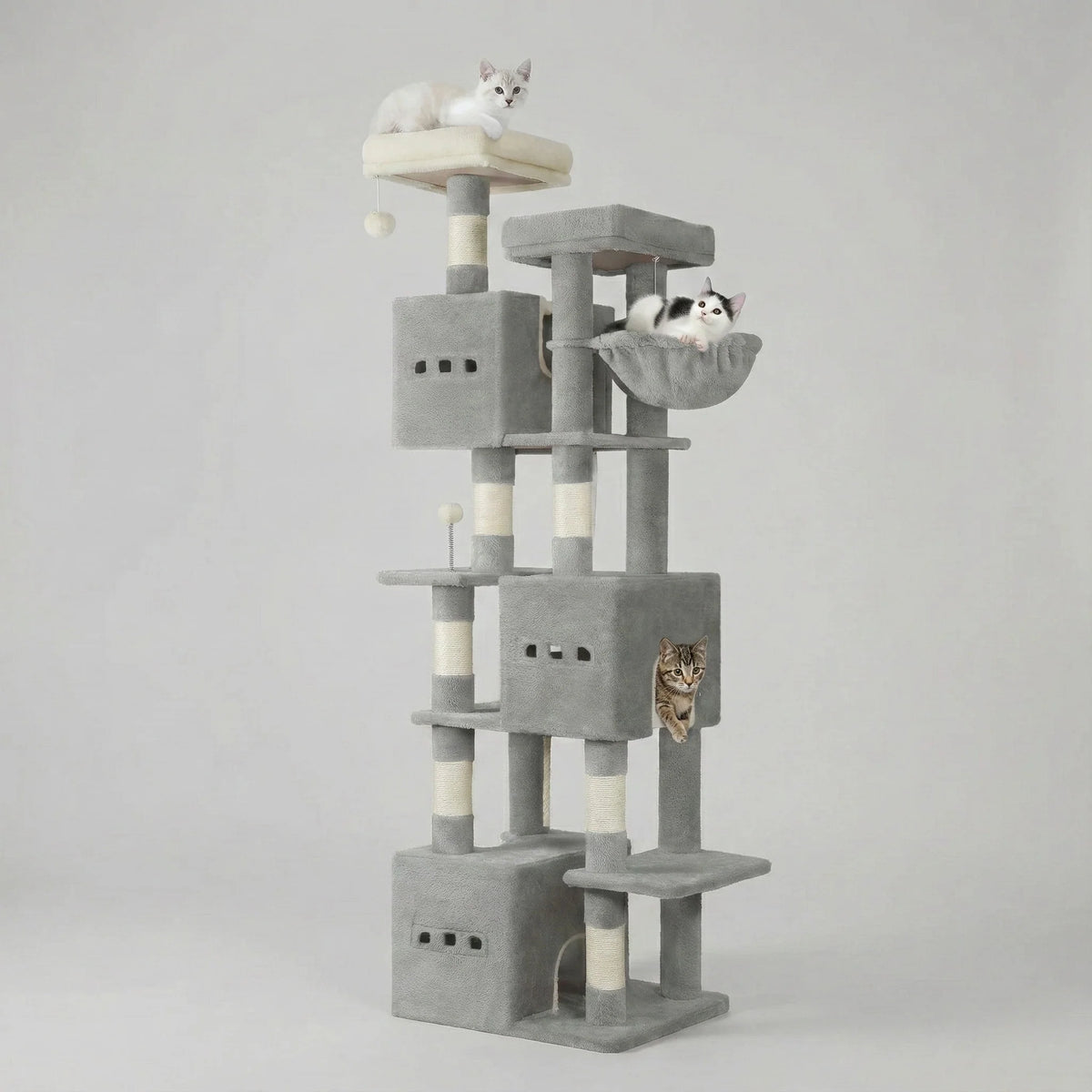 Arbre à chat - 7 accessoires avec griffoir