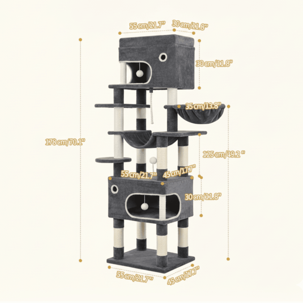 Arbre à chat XXL avec pont