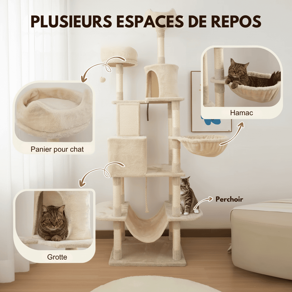 Arbre à chat XXL 4 paniers