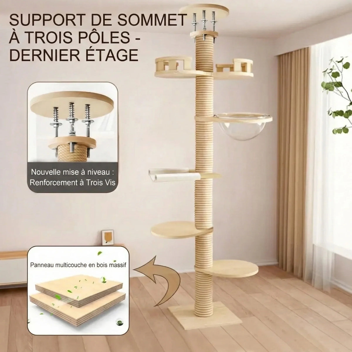 Arbre à chat - tour 5 étages