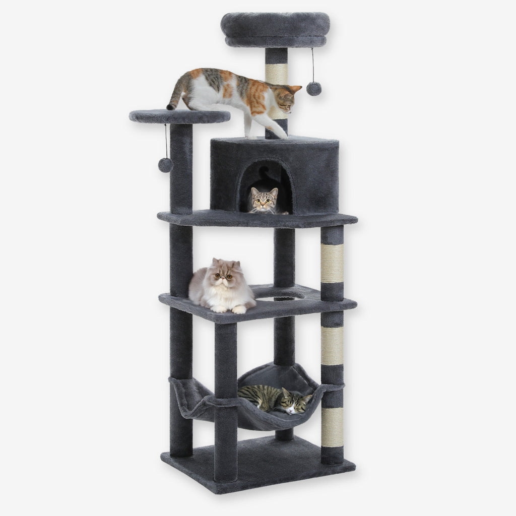 Arbre à chat grande taille 140 cm beige