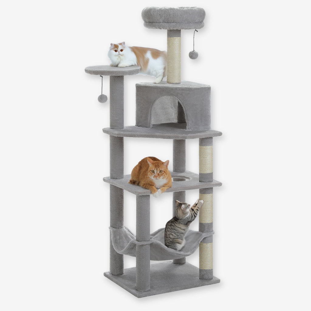 Arbre à chat grande taille 140 cm beige