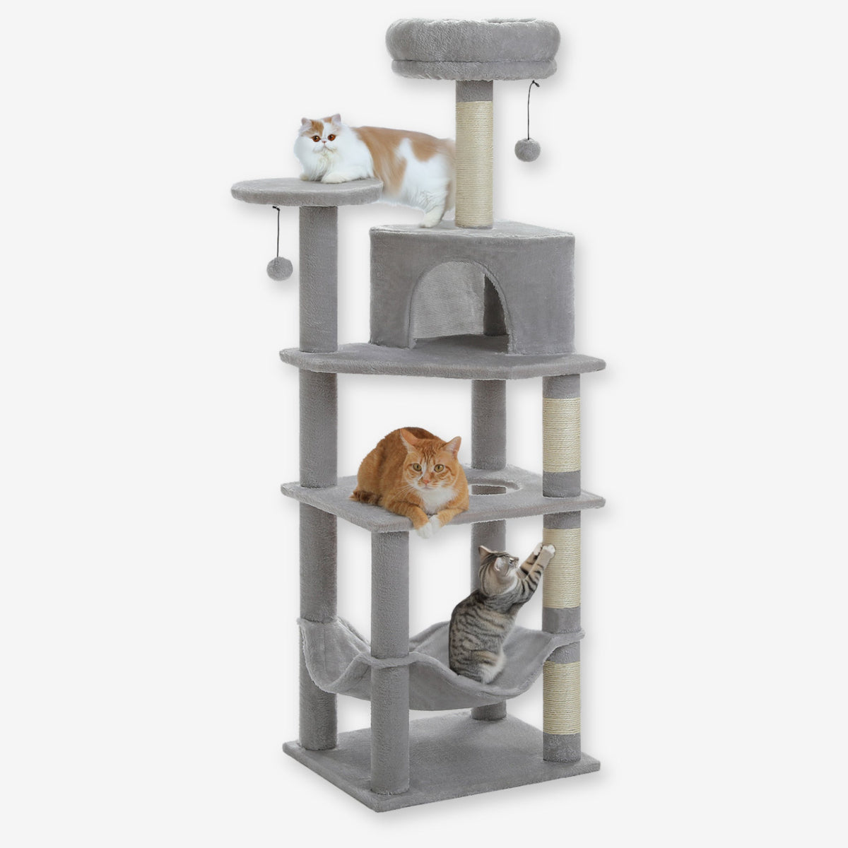 Arbre à chat grande taille 140 cm beige