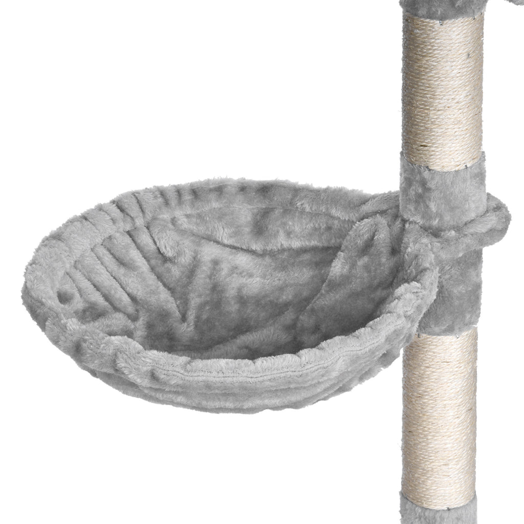 Arbre à chat grande taille gris pelucheux