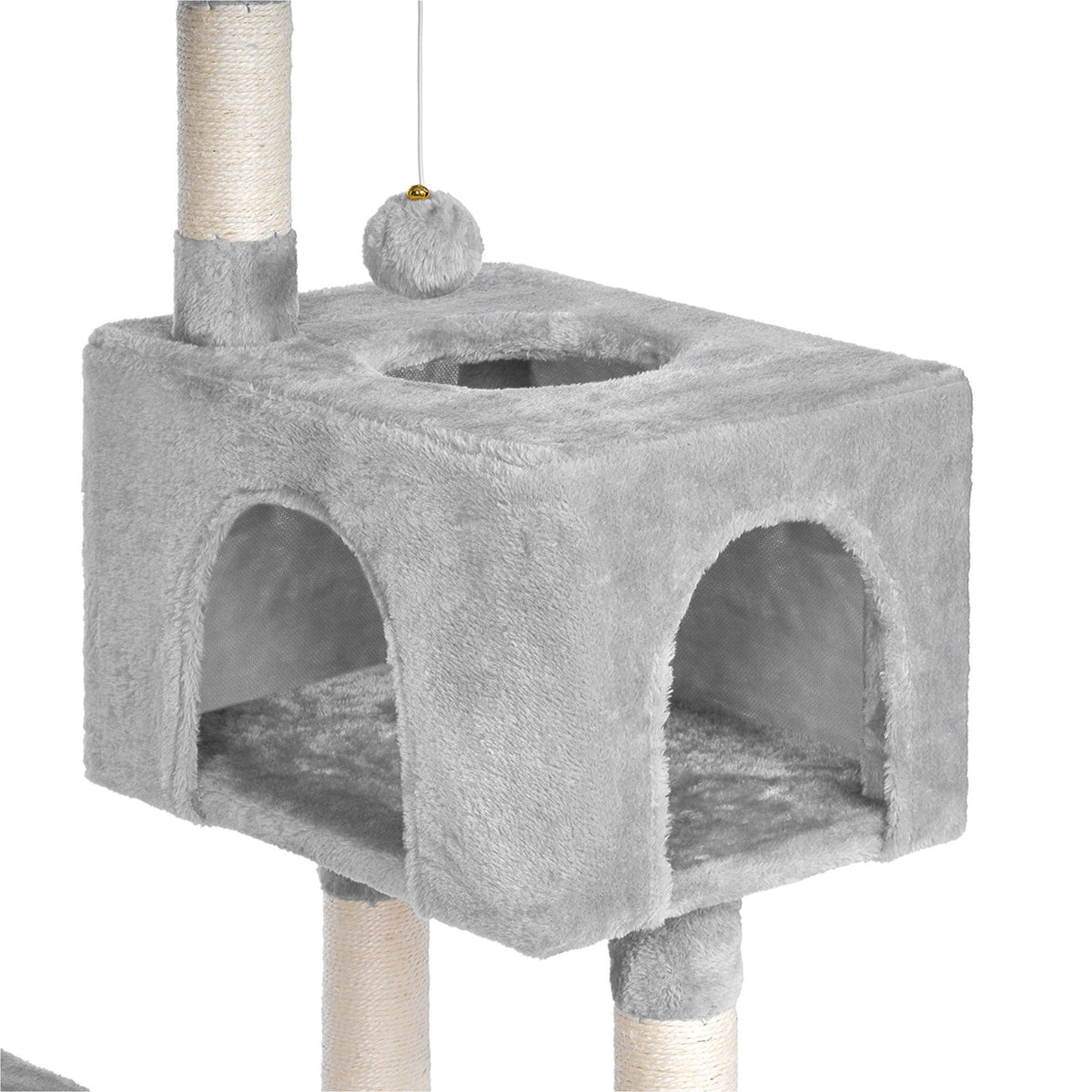 Arbre à chat grande taille gris pelucheux