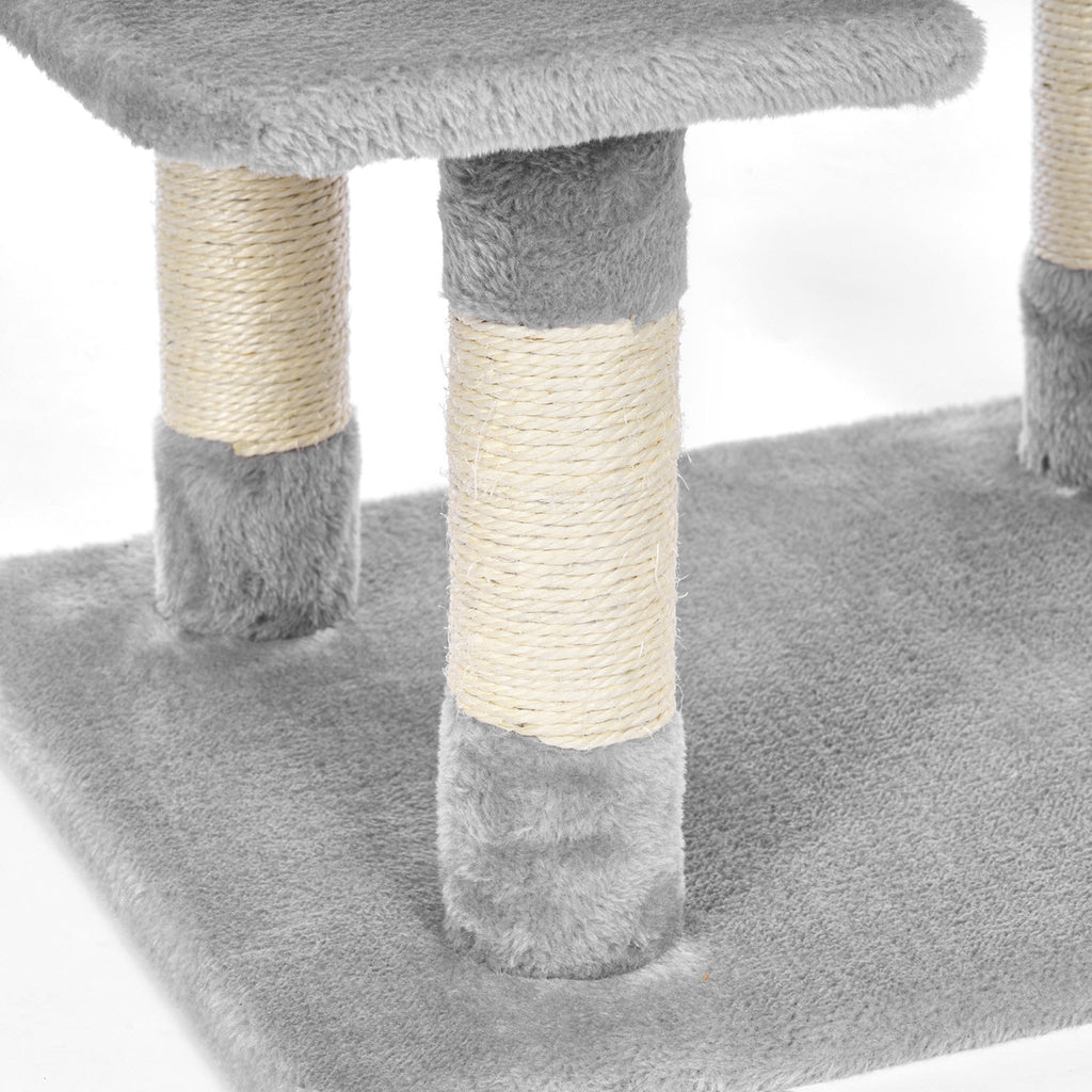 Arbre à chat grande taille gris pelucheux