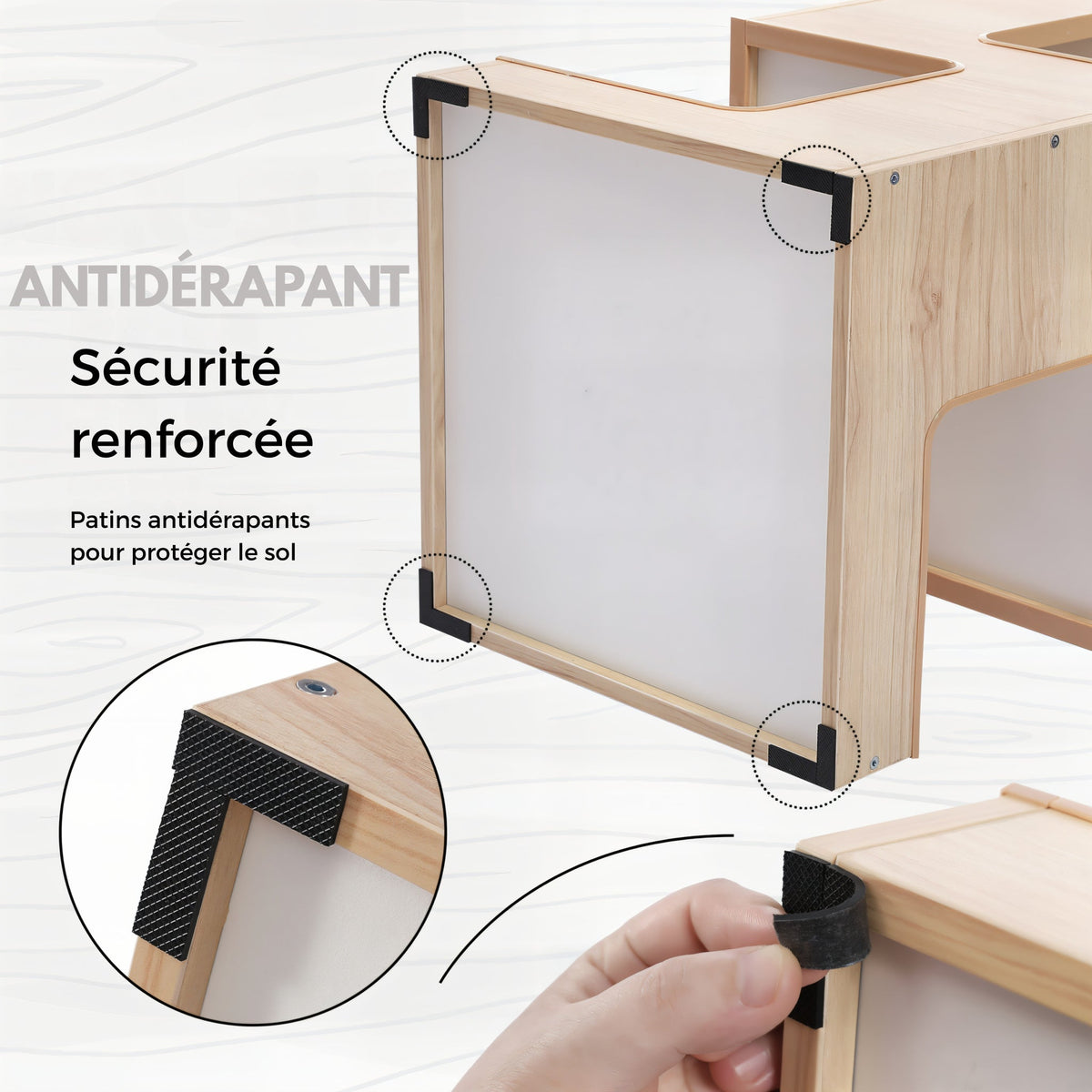 Arbre à chat en bois forme de meuble