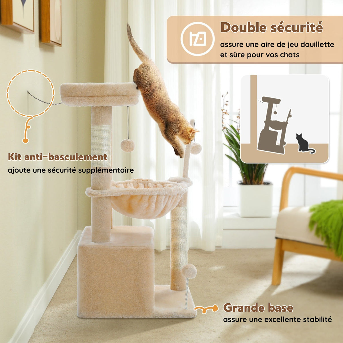 Arbre à chat petit taille pour appartement