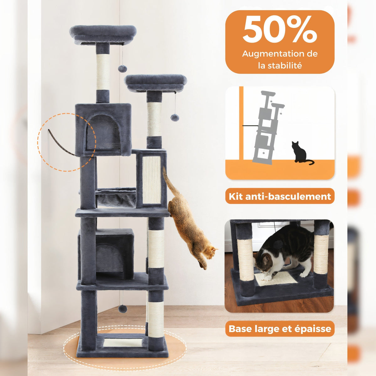 Arbre à chat xxl multiplateformes