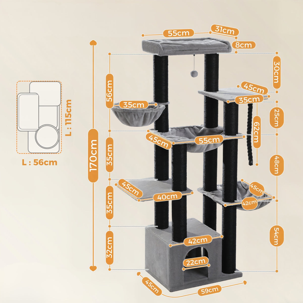 Arbre à chat maine coon xxl