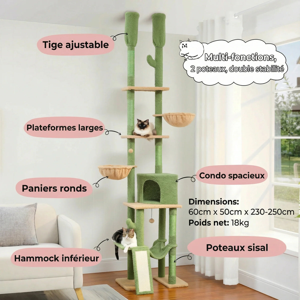 Arbre à chat - tour d'escalade
