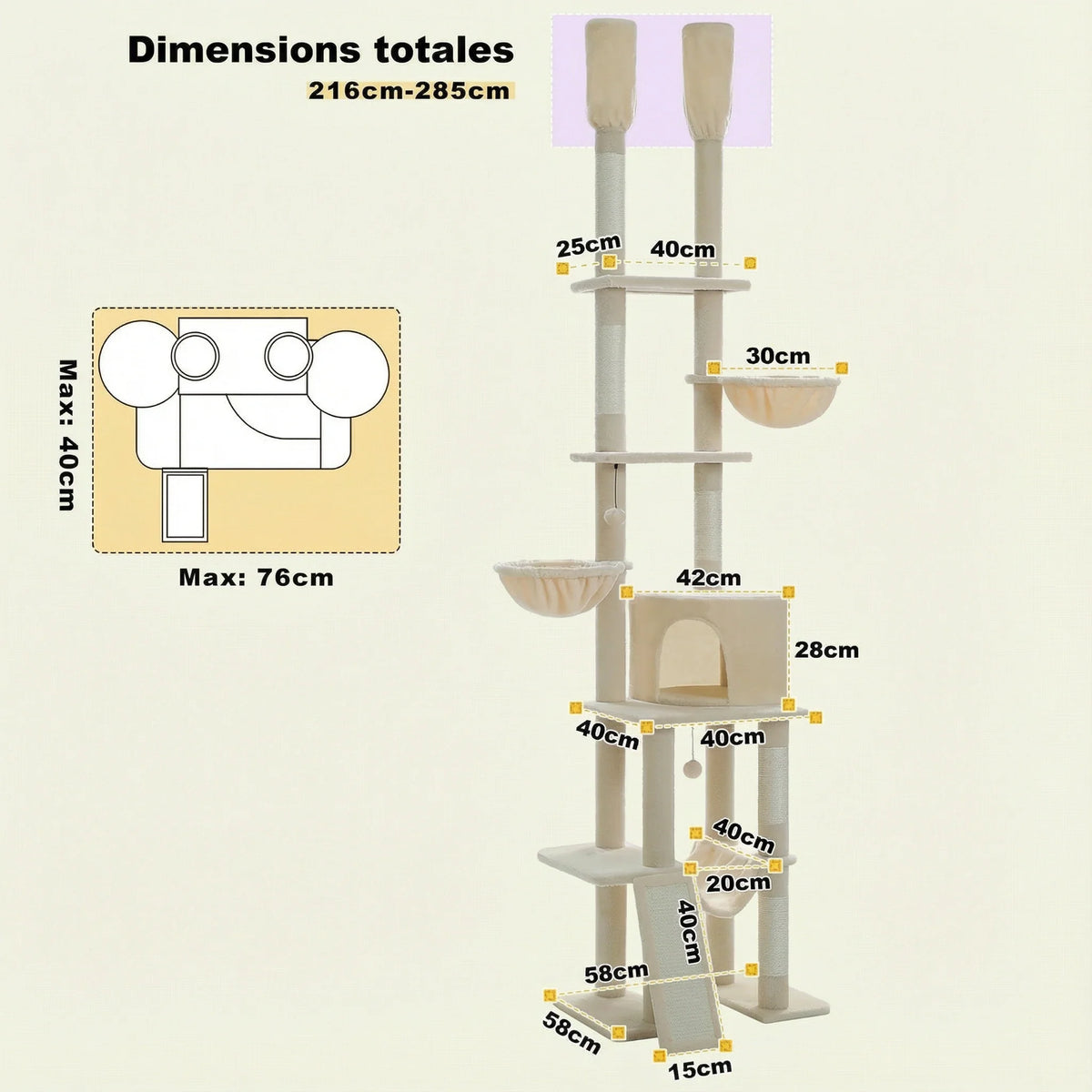 Arbre à chat - tour d'escalade