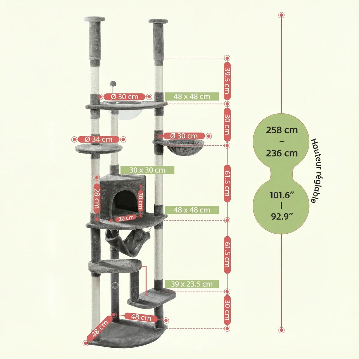 Arbre à chat - tour d'escalade