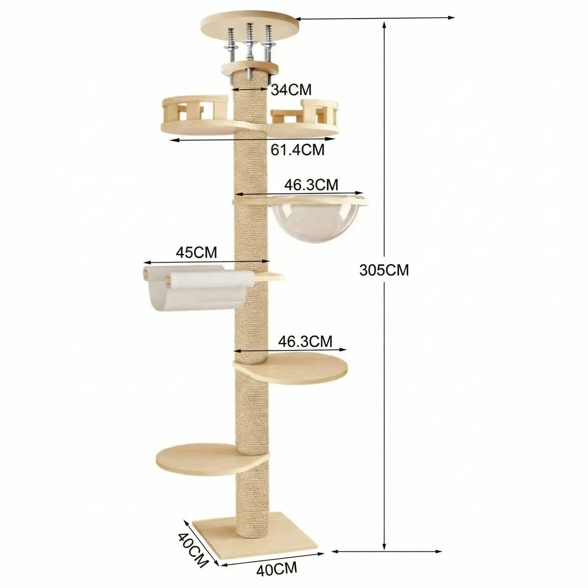 Arbre à chat - tour 5 étages