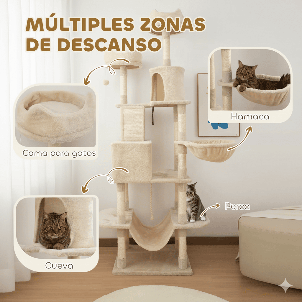 Arbre à chat XXL 4 paniers