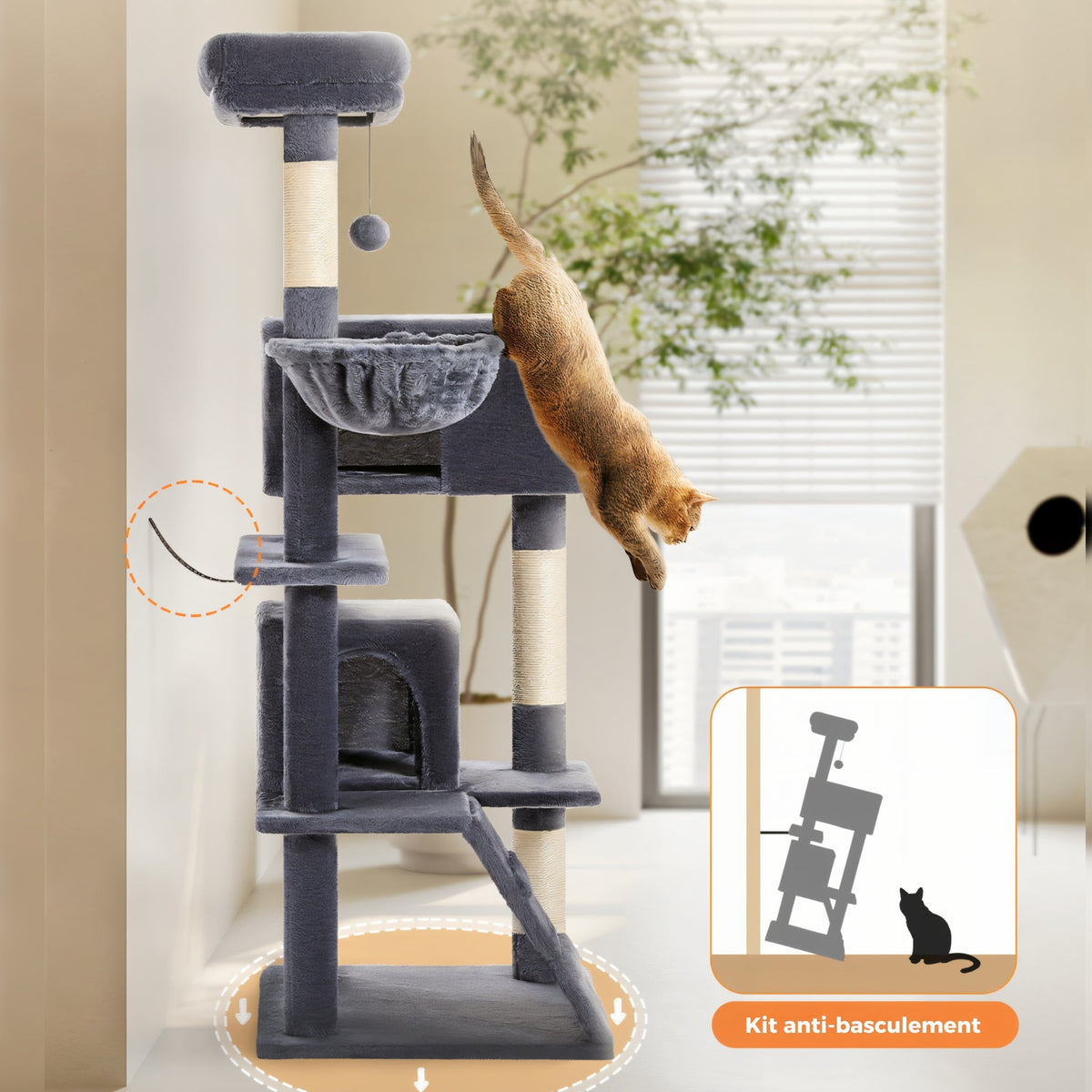 Arbre à chat grande taille pour chat adulte