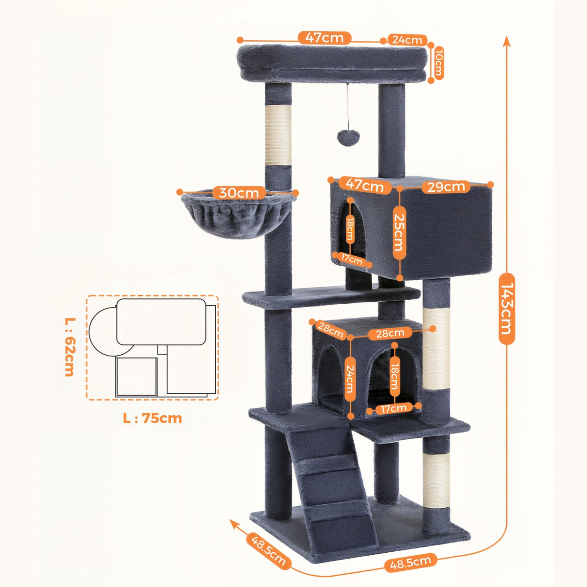 Arbre à chat grande taille pour chat adulte