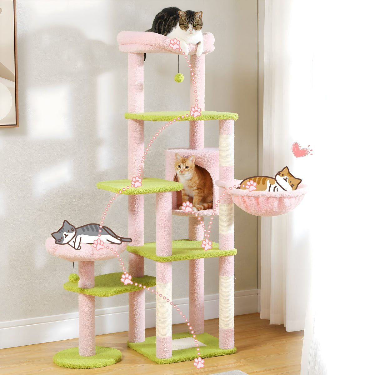 Arbre à Chat style fleur