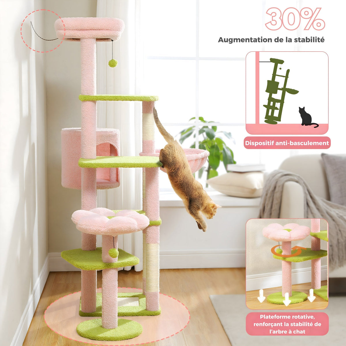 Arbre à Chat style fleur