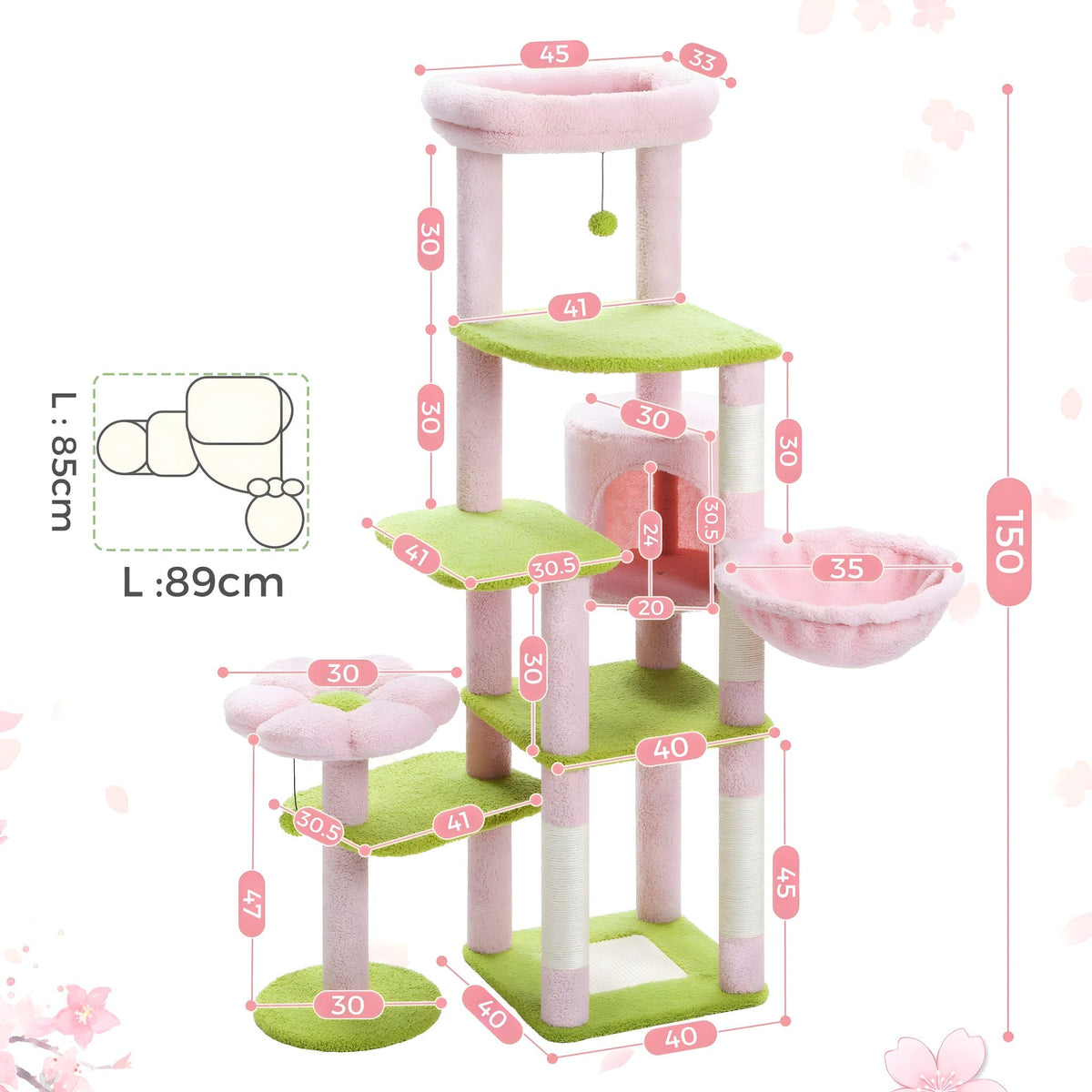 Arbre à Chat style fleur