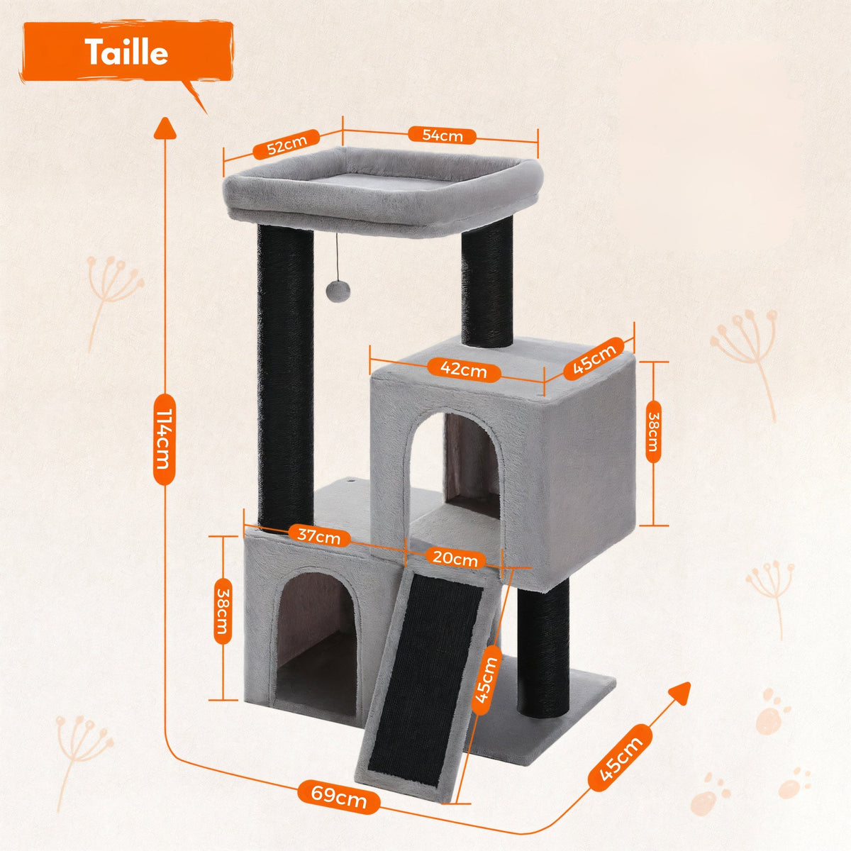 Arbre à Chat de grande taille avec griffoir