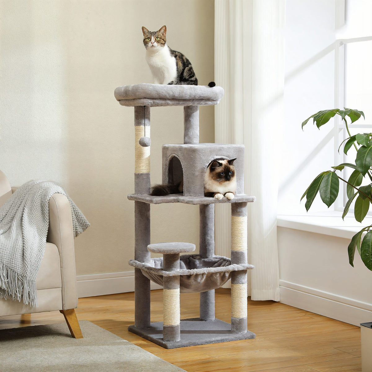 Arbre à Chat de grande taille gris clair