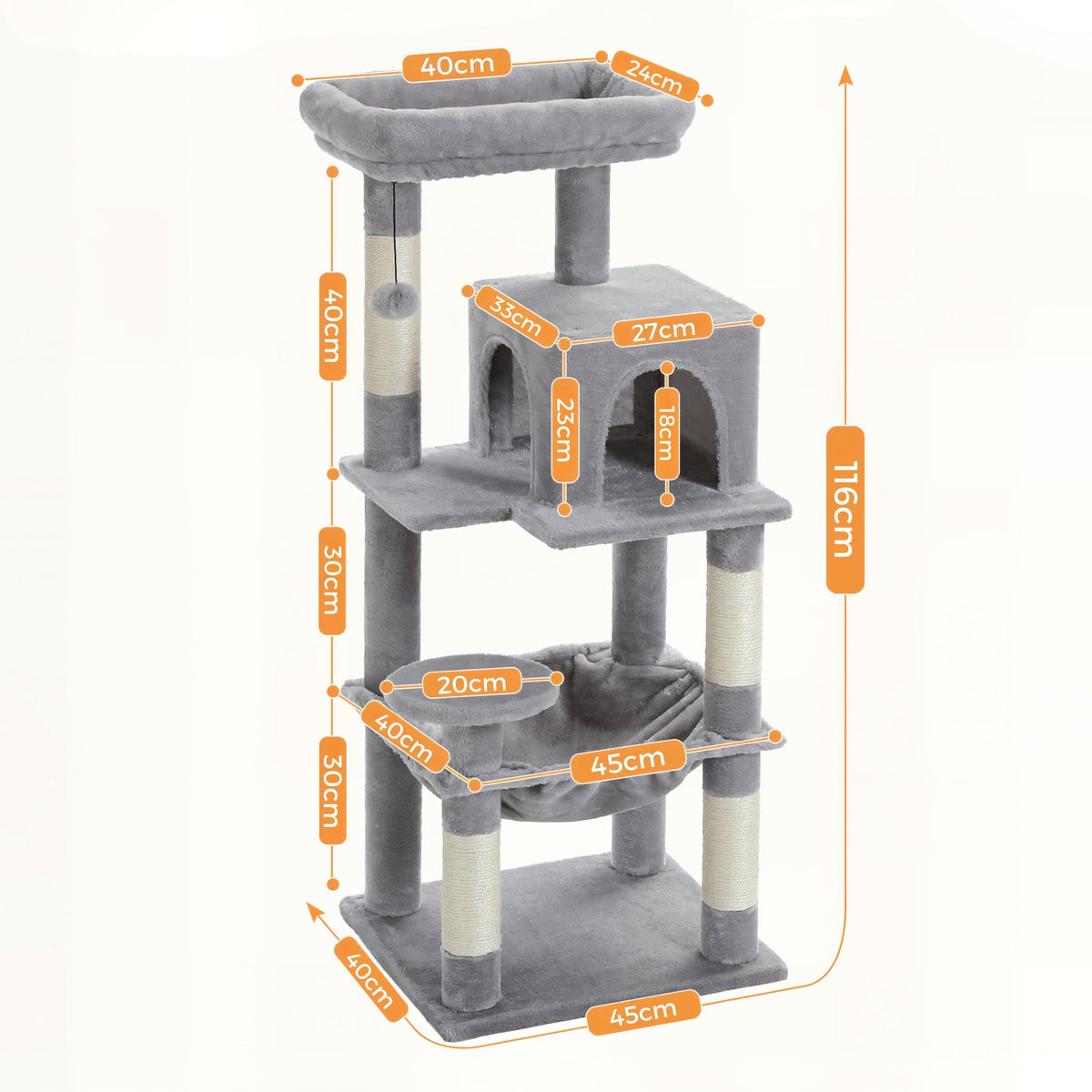 Arbre à Chat de grande taille gris clair