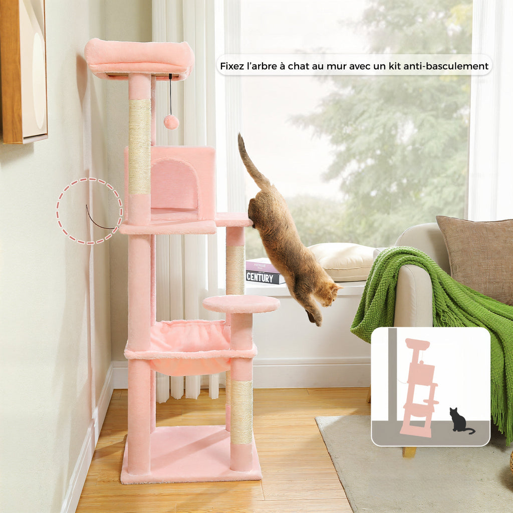 Arbre à Chat de taille moyenne rose