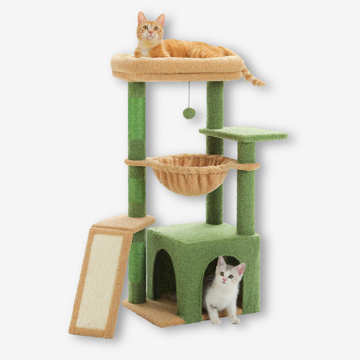 Arbre à chat grande taille avec hamac pelucheux