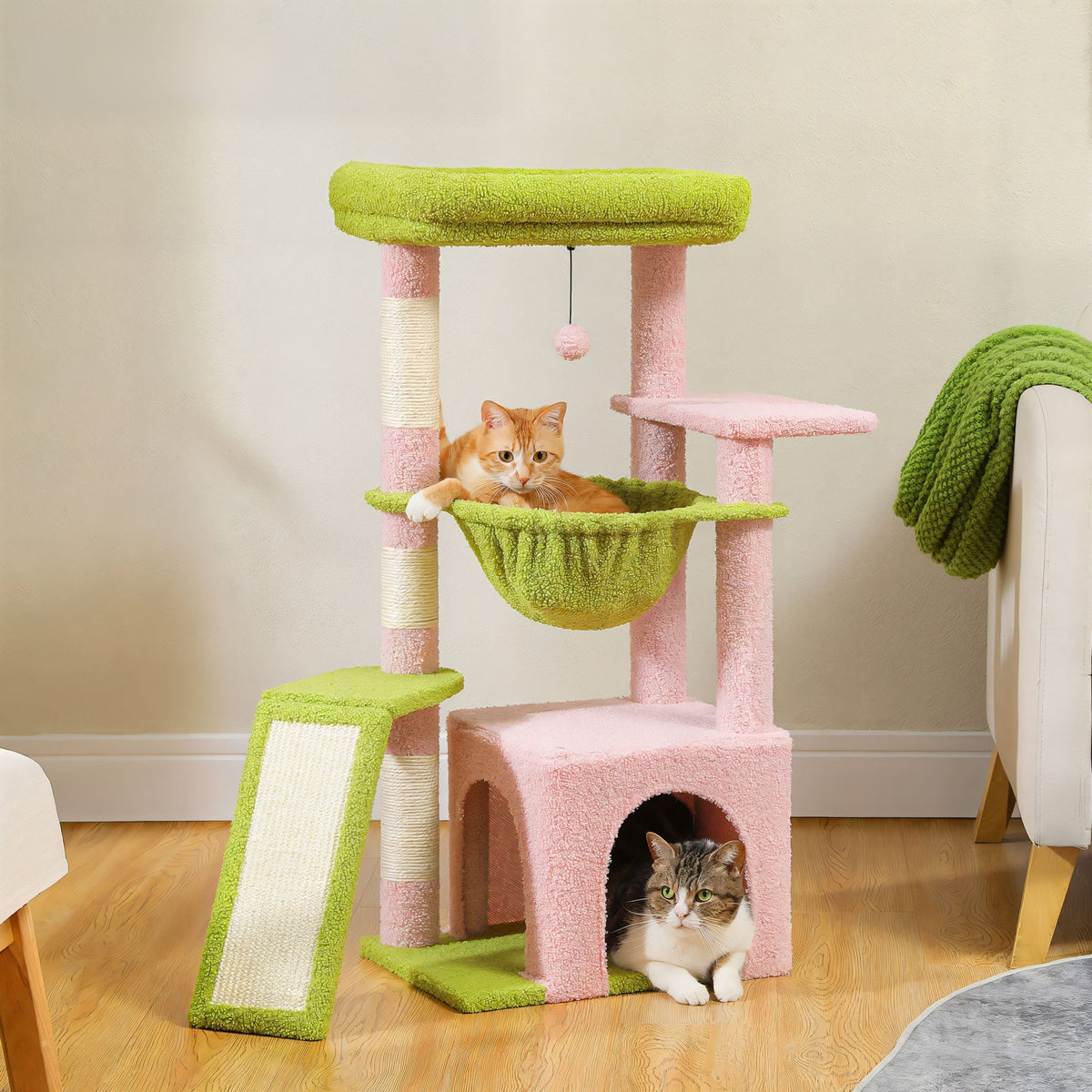 Arbre à chat grande taille avec hamac et niche