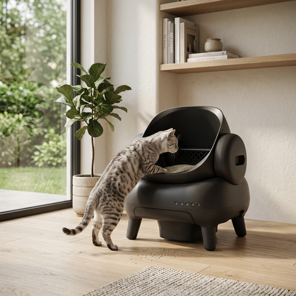 Litière automatique pour chat - le luxe
