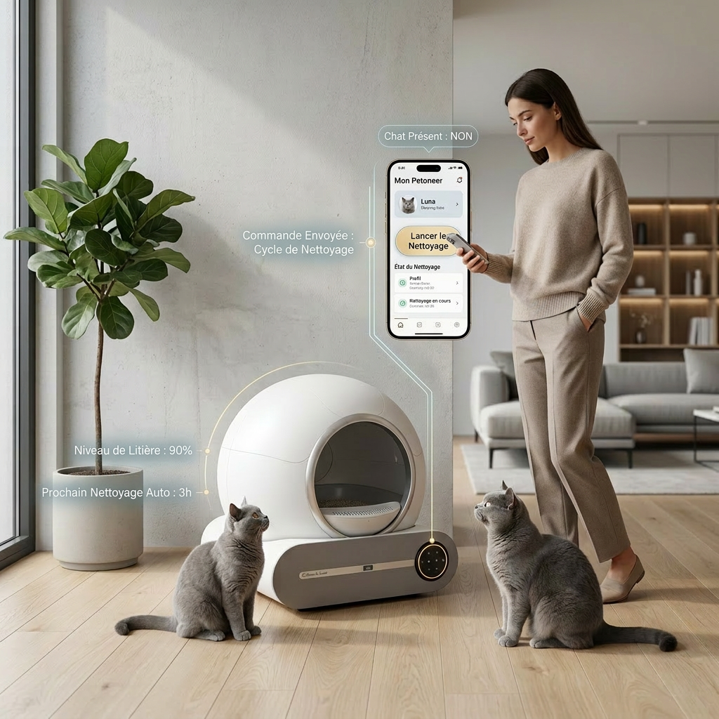 Litière automatique pour chat - la bulle