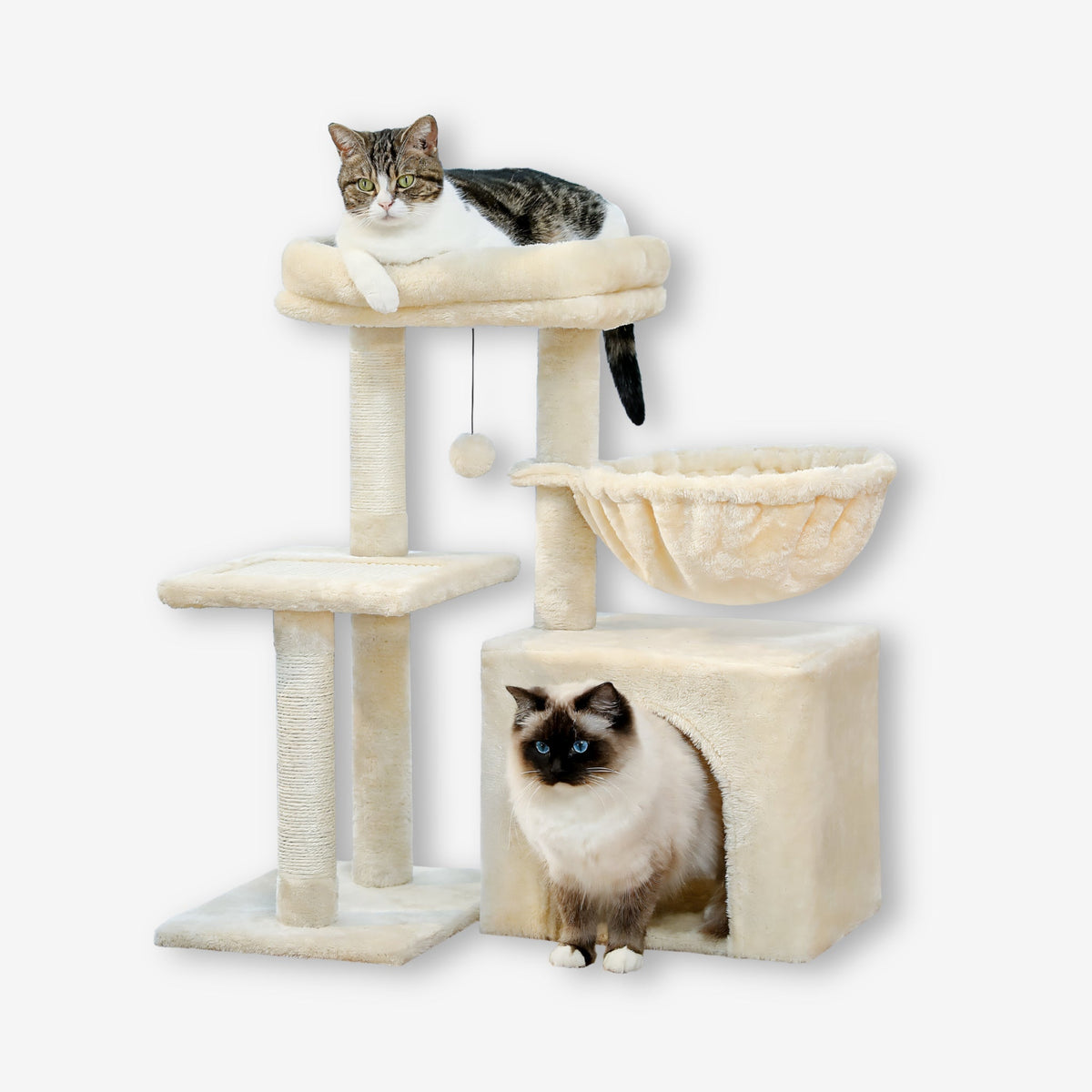 Arbre à chat petite taille beige