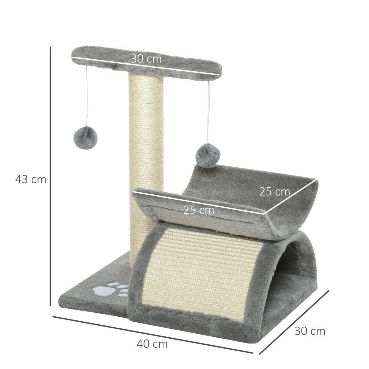 Arbre à chat petite taille avec griffoir