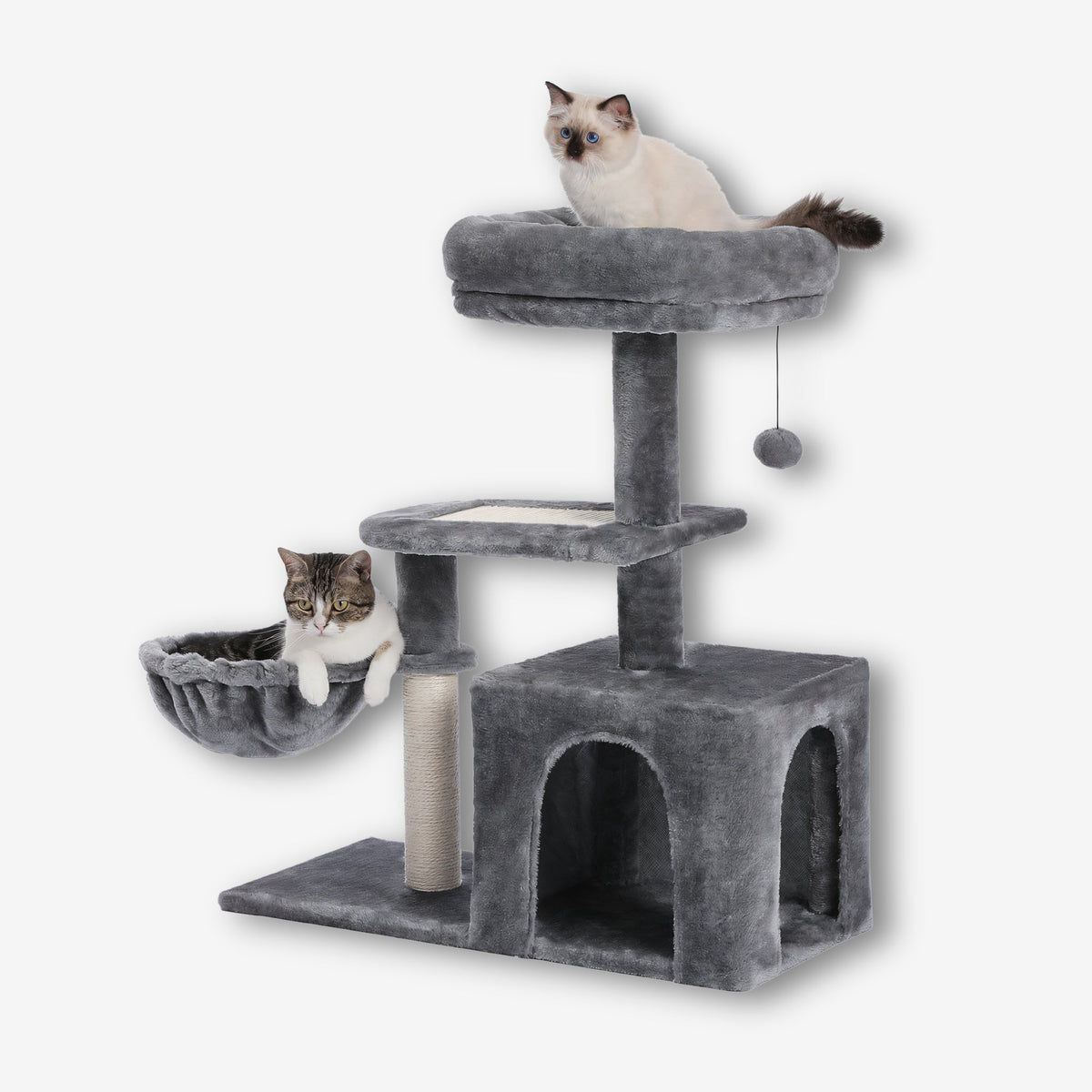 Arbre à chat petite taille gris