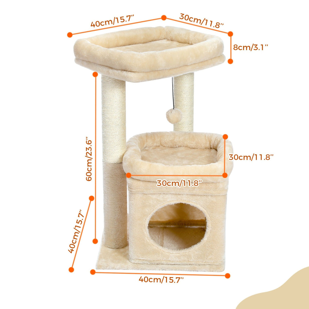 Arbre à Chat avec petite cabane