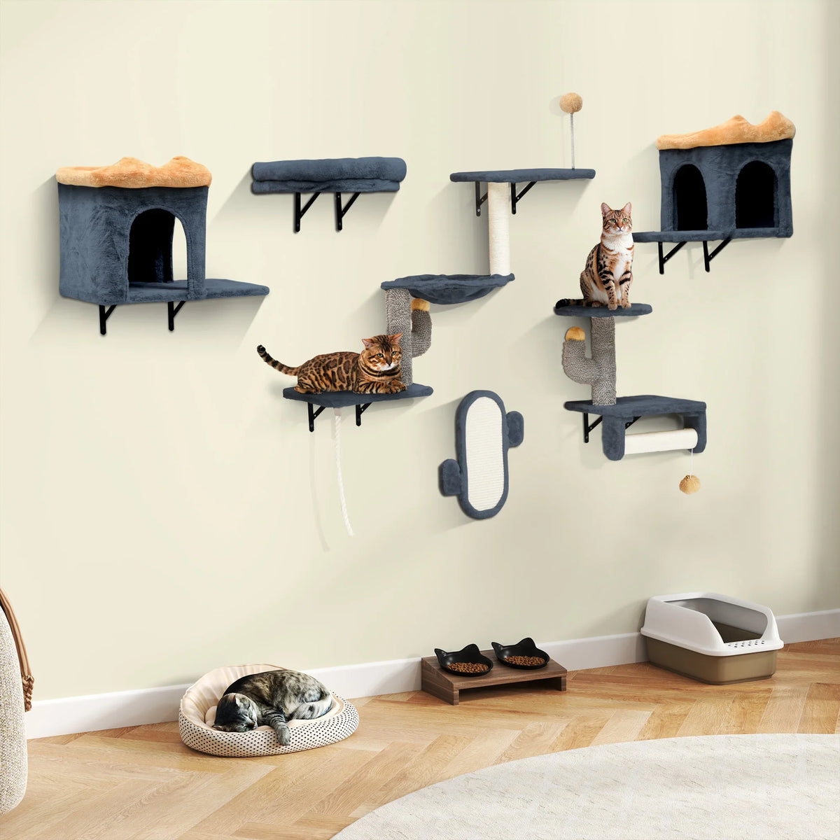 Arbre à chat - parcours mural style cactus