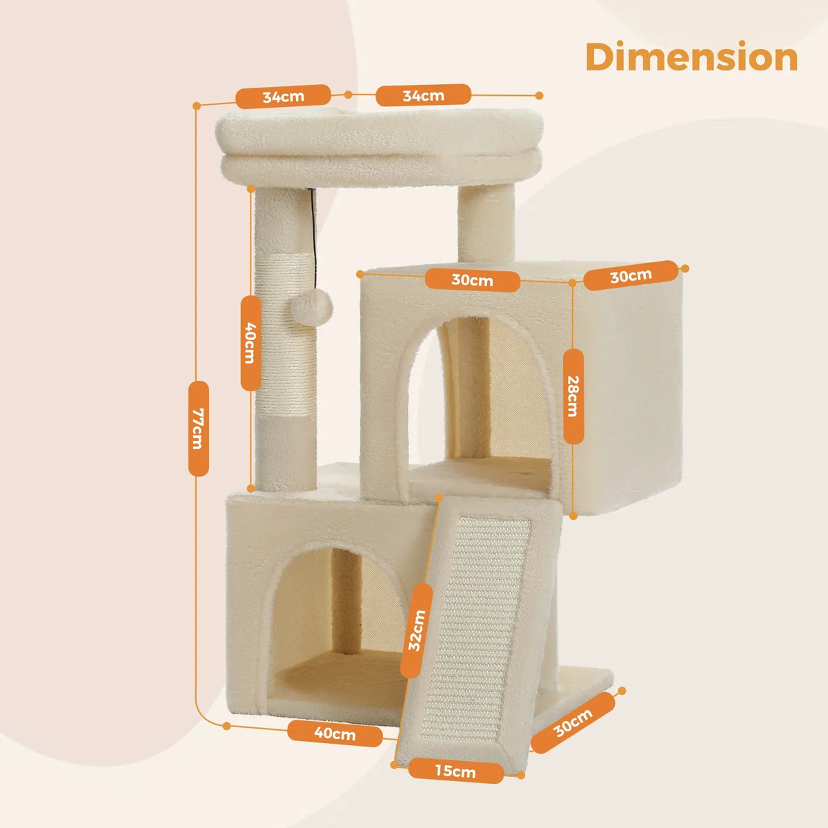 Arbre à chat - double niche & perchoir