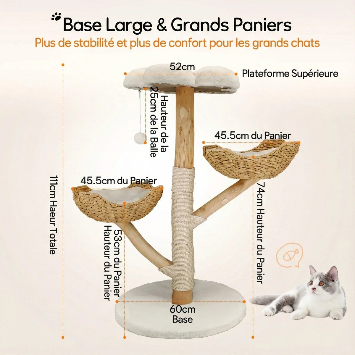 Arbre à chat - double nid d'oiseau