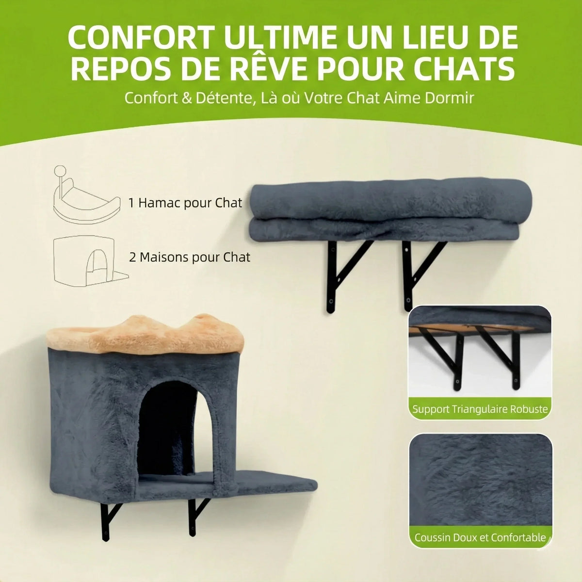 Arbre à chat - parcours mural style cactus